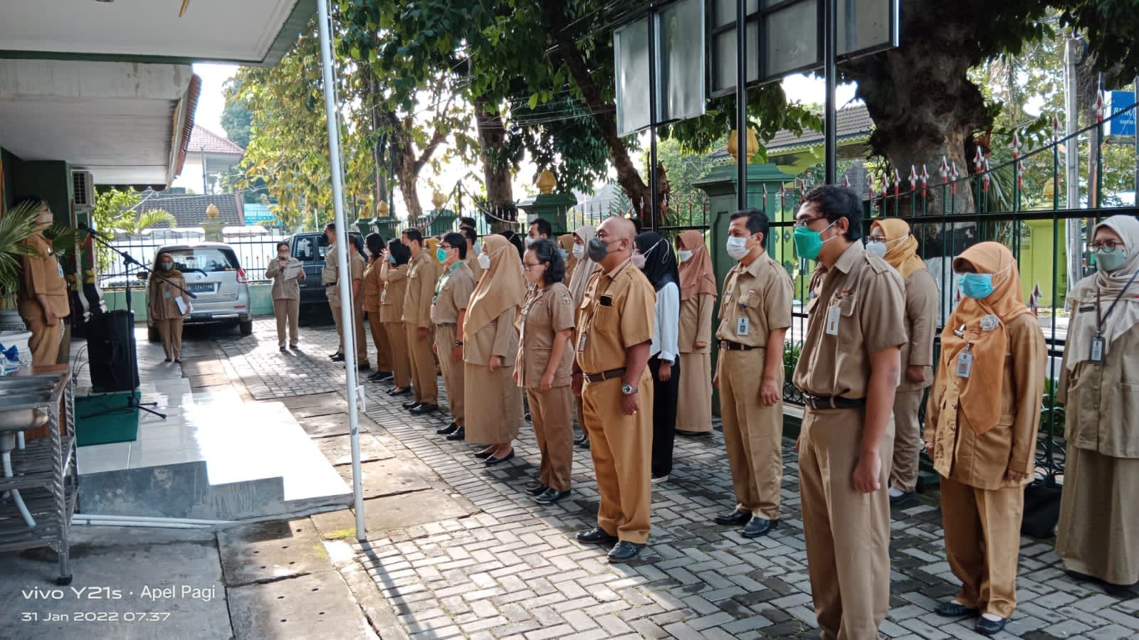 Pelaksanaan Apel Pagi di Lingkungan Pemerintah Kota Yogyakarta