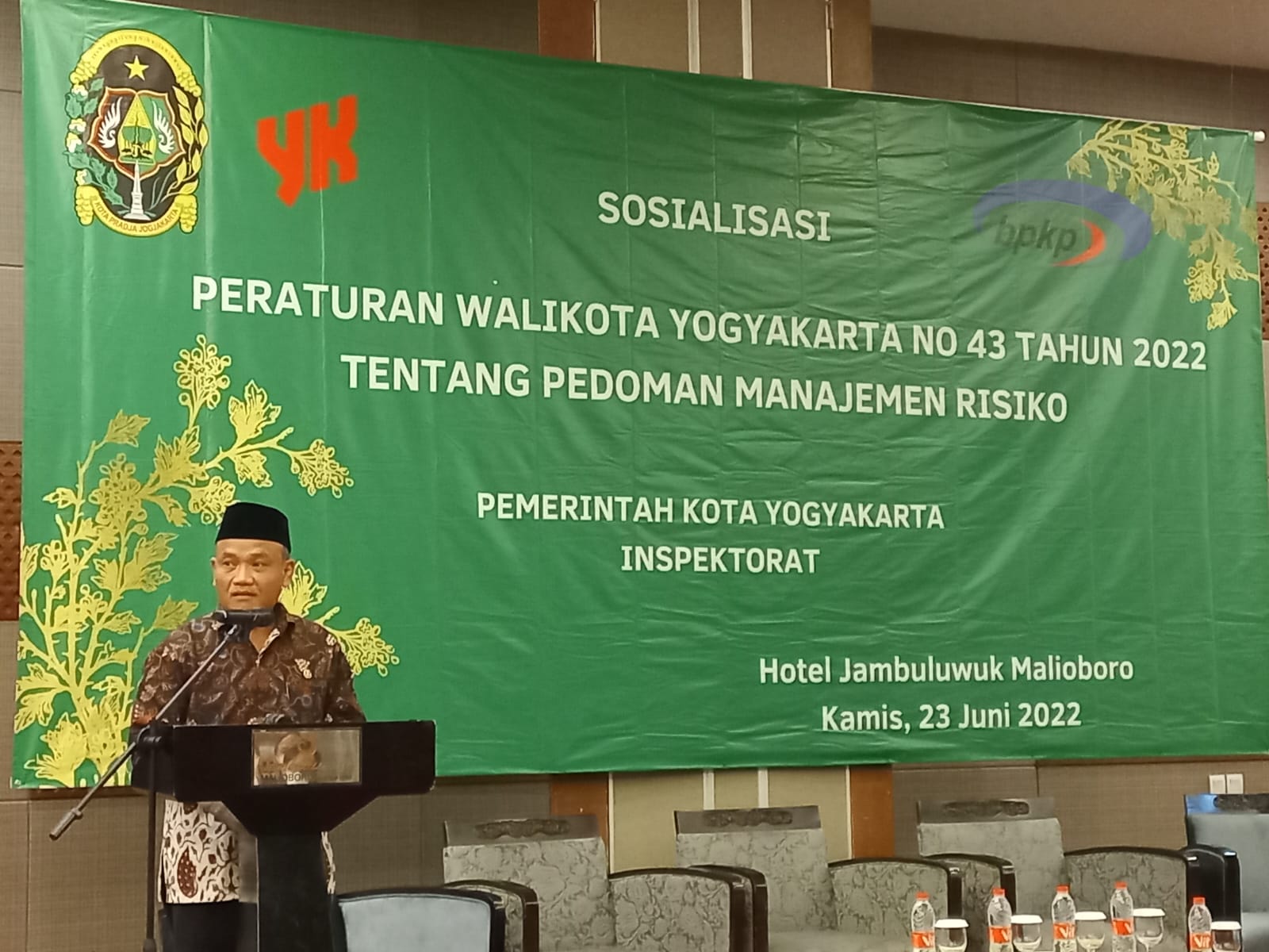Sambutan Pj. Walikota Dalam Sosialisasi PerWal No. 43 Tahun 2022 ttg Pedoman Manajemen Risiko